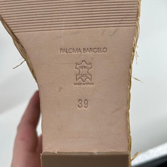 PALOMA BARCELO New $410 Women's Esdadrille Brown Wedge Sandals Size 39 US 8.5 - Picture 4 of 7